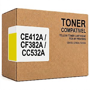 Compatível CE412A CF382A CC532A 305A 312A 304A Toner Amarelo 2.200Páginas Para HP