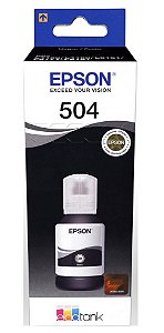 T504BK Preto Original Epson Garrafa de Tinta T504120 7.500Páginas