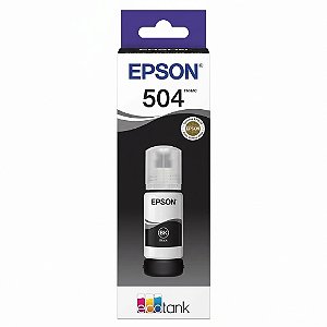 Tinta Original 504BK T504120 Epson Preto 7.500Páginas Para L4150 L4160 L4260 L4360 L6161 L6171 L6191 L6270 L6370 L14150