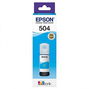 Tinta Original 504C T504220 Epson Ciano 6.000Páginas Para L4150 L4160 L4260 L4360 L6161 L6171 L6191 L6270 L6370 L14150