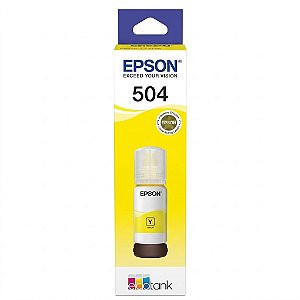 Tinta Original 504Y T504420 Epson Amarelo 6.000Páginas Para L4150 L4160 L4260 L4360 L6161 L6171 L6191 L6270 L6370 L14150