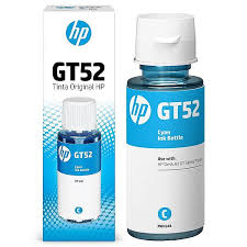 HP GT52 70ml Garrafinha Refil de Tinta Ciano Original