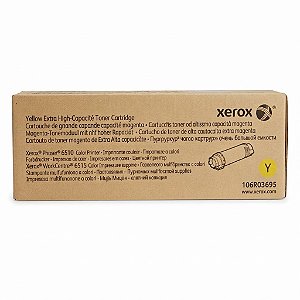 Toner Original 106R03695 Xerox Amarelo 4.400Páginas Para 6510DN 6510DNI 6510N 6515DN 6515DNI 6515DNM 6515N