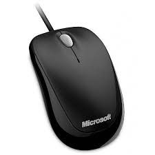 Mini Mouse com fio Usb Microsoft Compact U81-00010 800dpi Preto
