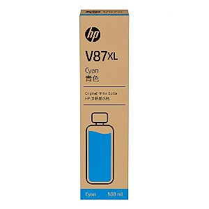 Tinta Original V87XL 7FN95A HP Ciano 500ml Para T858 T908 T918