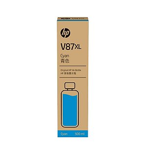 V87XL 7FN95A Garrafa Refil de Tinta Original HP Ciano 500ml Para T858 T908 T918