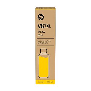 Tinta Original V87XL 7FN96A HP Amarelo 500ml Para T858 T908 T918