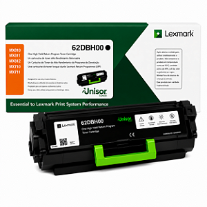 Toner Original 62DBH00 62D4H00 Lexmark Preto 25.000Páginas Para MX810 MX811 MX812 MX710 MX711