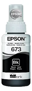 T673BK 70ml Tinta Epson Preto Original 3.000Páginas Para Para L800 L810 L850 L805 L1800