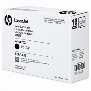 Toner Original W1610X 161X HP Preto 10.000Páginas Para 4006n 4006dn 4006dw 4112dw 4112fdn 4112fdw