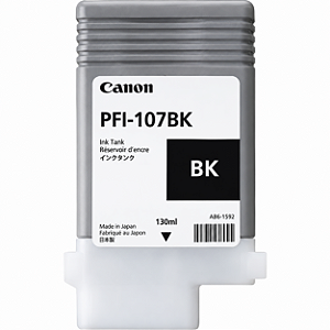 Tinta Original PFI-107BK 6705B003AA Canon Preto 130ml Para IPF-670 IPF-680 IPF-685 IPF-780 IPF-770 IPF-785