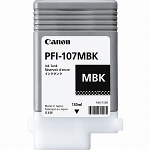Tinta Original PFI-107MBK 6704B00AA Canon Preto Fosco 130ml Para IPF-670 IPF-680 IPF-685 IPF-780 IPF-770 IPF-785