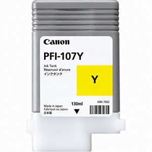 Tinta Original PFI-107Y 6708B003AA Canon Amarelo 130ml Para IPF-670 IPF-680 IPF-685 IPF-780 IPF-770 IPF-785