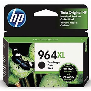 HP 964XL Preto Cartucho Original 3JA57AL 2.000Páginas Para 9010 9016 9018 9020