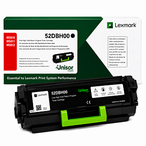 Toner Original 52DBH00 52D4H00 Lexmark Preto 25.000Páginas Para MS710 MS711 MS810 MS811 MS812 MX710 MX711 MX810 MX811 MX812