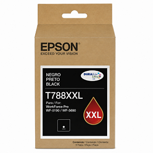 Cartucho Original T788XXL120 Epson Preto 4.000Páginas Para WF5190 5190 WF5690 5690 WF5110 5110 WF5620 5620