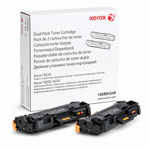 Toner Original 106R04349 Xerox Preto 6.000Páginas Para B205 B205NI B210 B210DNI B215 B215DNI