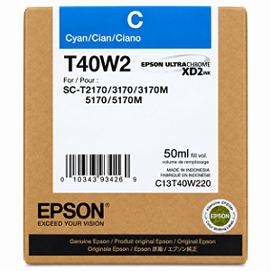 Tinta Original T40W220 Epson T40W Ciano 50ml Para T5170 T3170