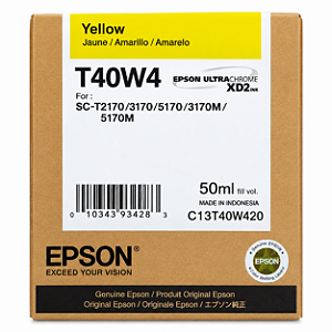 Tinta Original T40W420 Epson T40W Amarelo 50ml Para T5170 T3170