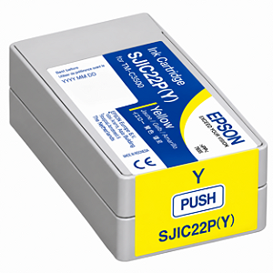 Cartucho Epson SJIC22PY Original C33S020583 Amarelo 32,5ml Para C3500 C3510 C3520