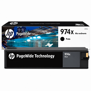 Cartucho Hp 974X Original L0S08AL Preto 10.000Páginas Para 352DW 377DW 452DN 452DW 477DN 477DW 552DW 577DW 577Z P57750DW P55250DW 377DN