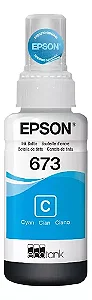 T673C 70ml Tinta Epson Ciano Original 3.000Páginas Para L800 L810 L850 L805 L1800