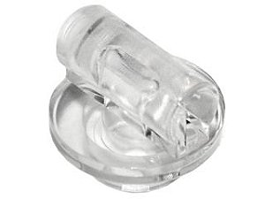 Placa redonda 1x1 com barra translúcida