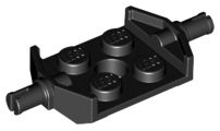 Placa Modificada 2x2 com Pinos para Rodas Preta