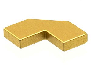Placa Lisa Modificada de Canto 2x2 Metalic Gold