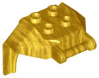 Peito de Armadura Grande de Minifigura Dourado Perolado
