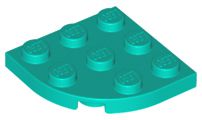 Placa de Canto 3x3 Azul Turquesa