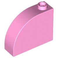 Tijolo Modificado 1x3x2 com curva no topo rosa brilhante