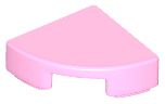 Placa redonda 1x1 de 1/4 Rosa Brilhante