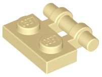 Placa Modificada 1x2 Bege - Tan