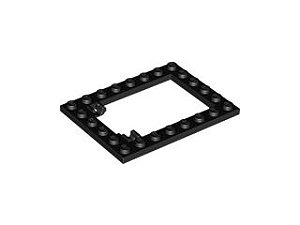Placa modificada com moldura de porta de armadilha 6x8 Preta