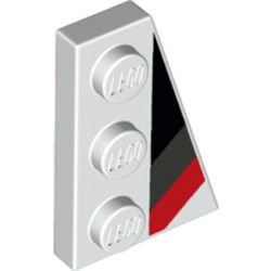 Placa 3x2 direita com fita colorida Branca