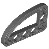 Viga 3x5 em forma de L com Elipse de um Quarto Fina Cinza Escura