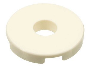 Placa lisa 2x2 com furo Branca