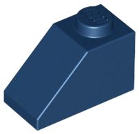 Tijolo Inclinado 45 2x1 Azul Escuro