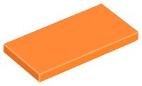 Placa Lisa 2x4 Laranja