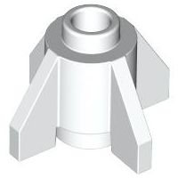 Tijolo 1x1 com barbatanas Branco