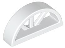 Janela 1x4x1 2/3 com topo redondo Branca