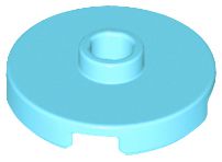 Placa Redonda 2x2 Com Furo Central Medium Azure