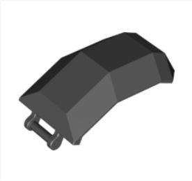 Para-brisa 4x4x4 2/3 com barra Preto