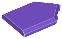 Placa modificada 2x3 Pentagonal roxa