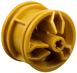 Roda 30.4mm D. x 20mm Dourada Perolada