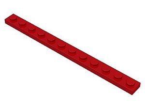 Placa 1x12 Vermelho