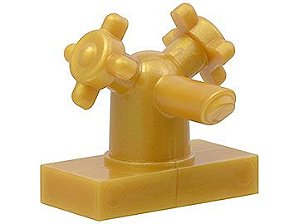 Torneira 1x2 com alças duplas Pearl Gold