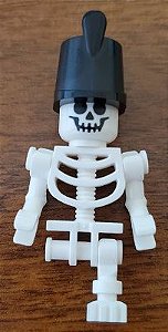 Minifigura Lego Ideas -   Esqueleto com Uma Perna e Chapéu de Guarda Imperial