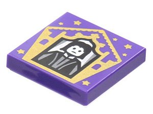 Placa Lisa 2x2 com desenho de Wizard Card de Severus Snape